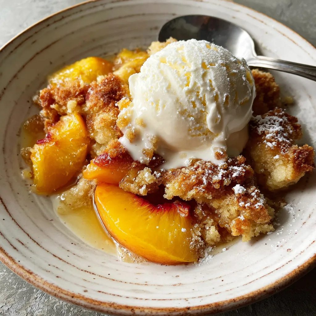 Brown Butter Peach Cobbler