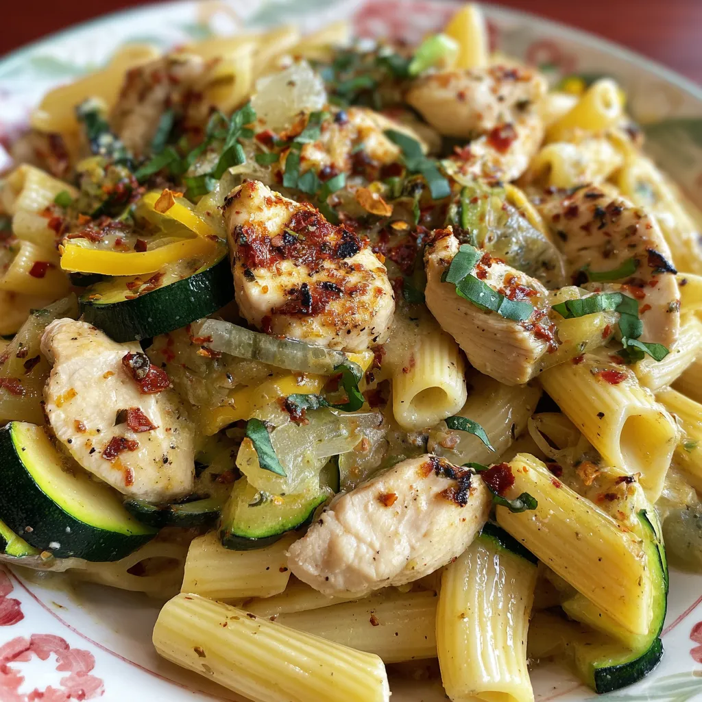 Chicken Zucchini Pasta Skillet