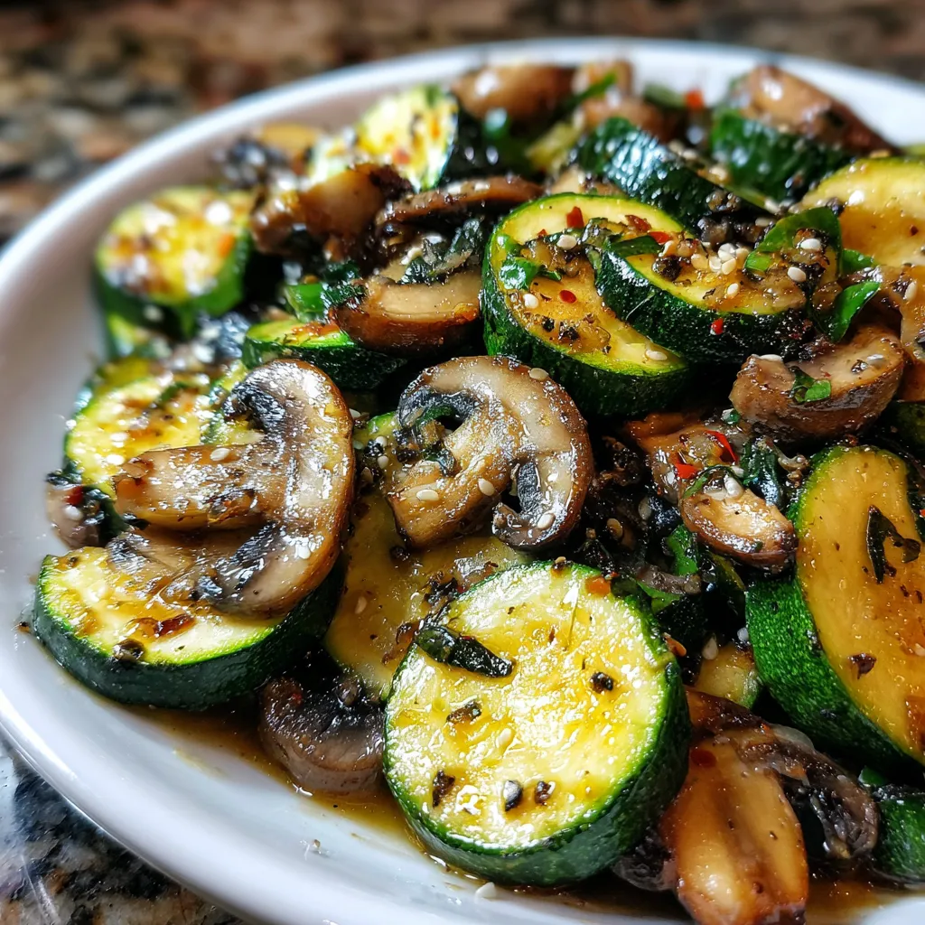 Zucchini Mushroom Stir Fry