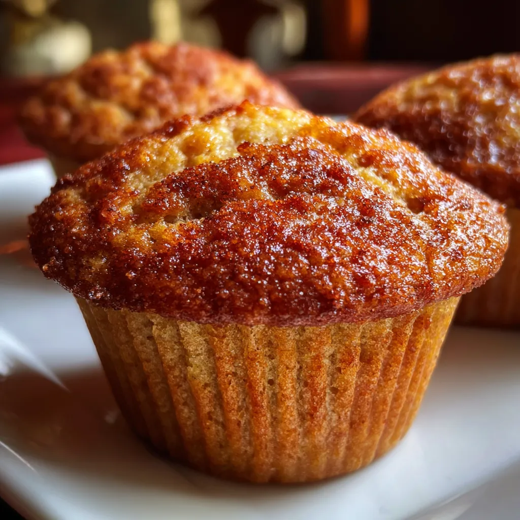 Moist Baked Cinnamon-Spiced Peach Muffins