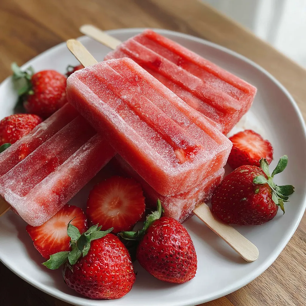 Strawberry Watermelon Popsicles