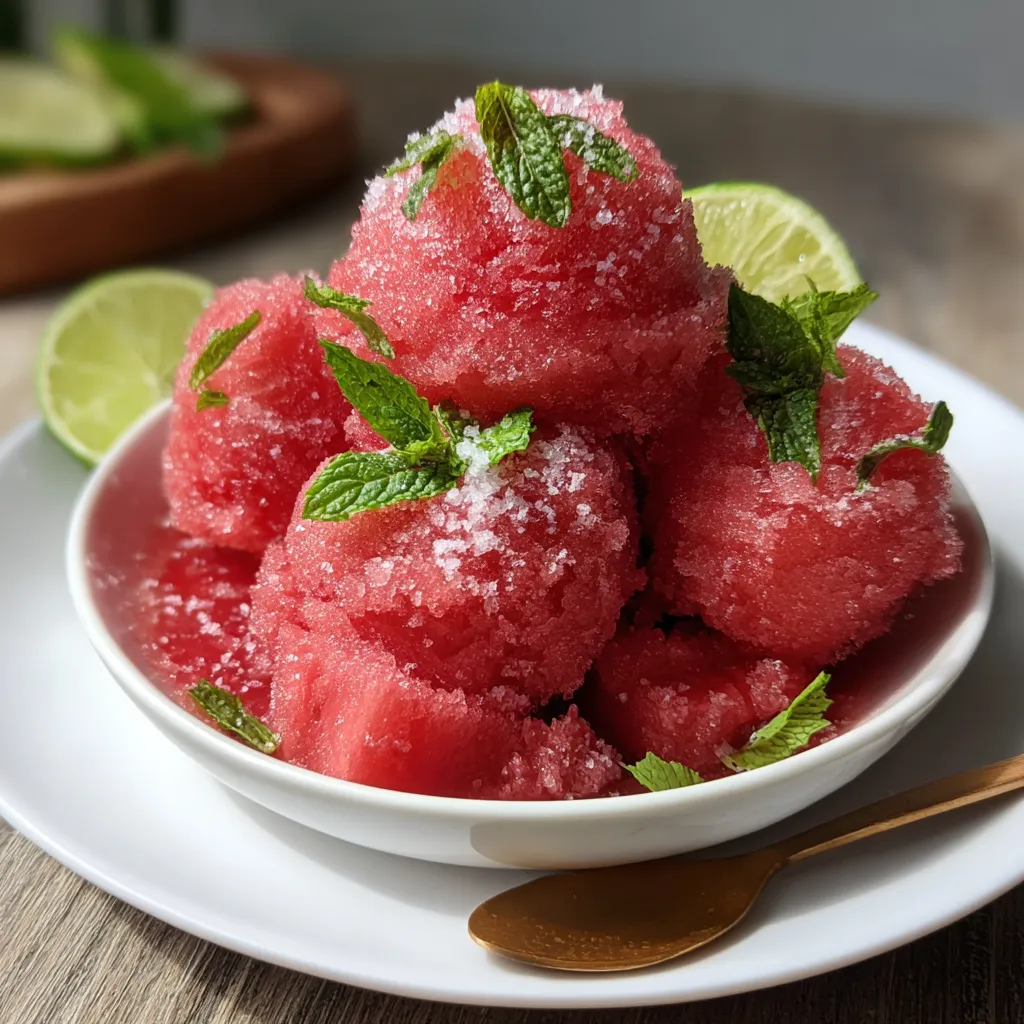 Light Refreshing Summer Watermelon Sorbet