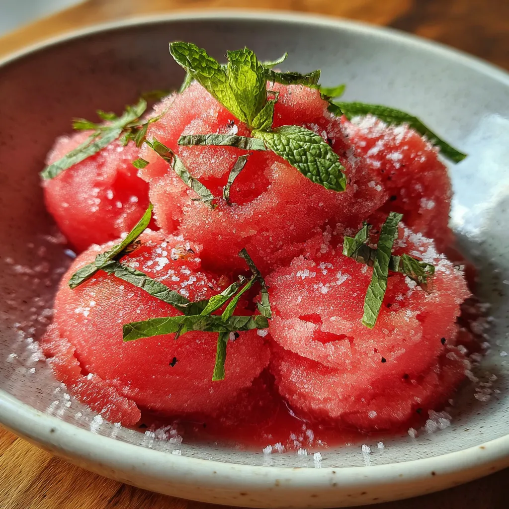 Chilled Light Refreshing Watermelon Sorbet