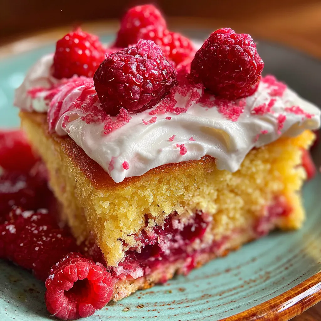 Raspberry Zinger Poke Cake