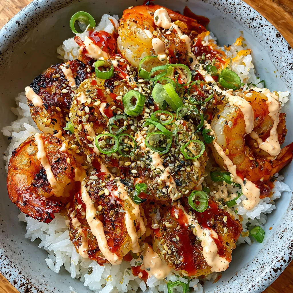 Shrimp Rice Bowls with Spicy Mayo