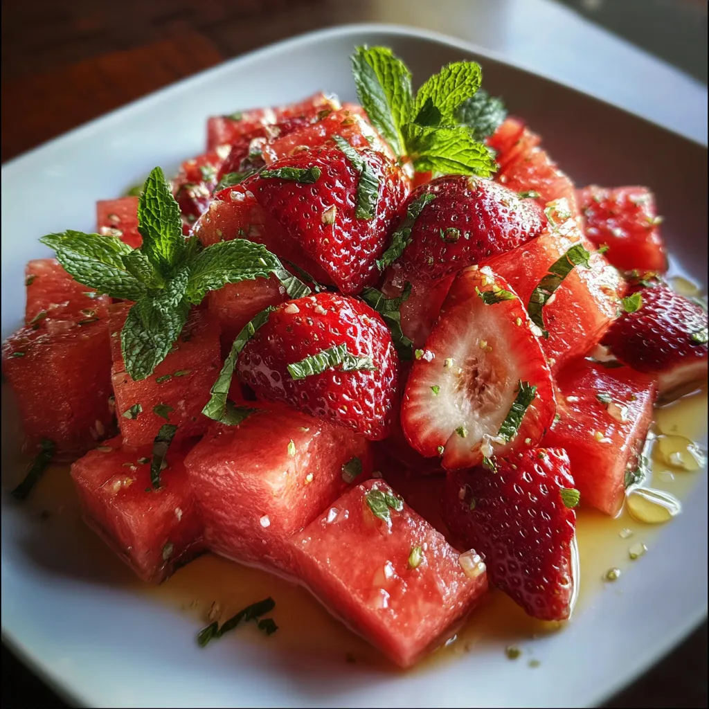 Strawberry Watermelon Salad With Refreshing Honey