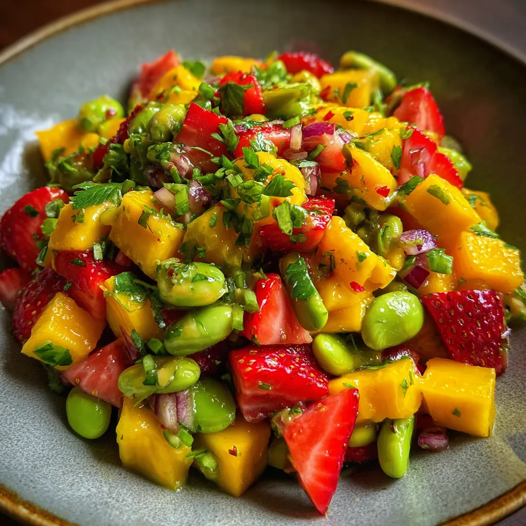 Mango Strawberry Avocado Edamame Salsa