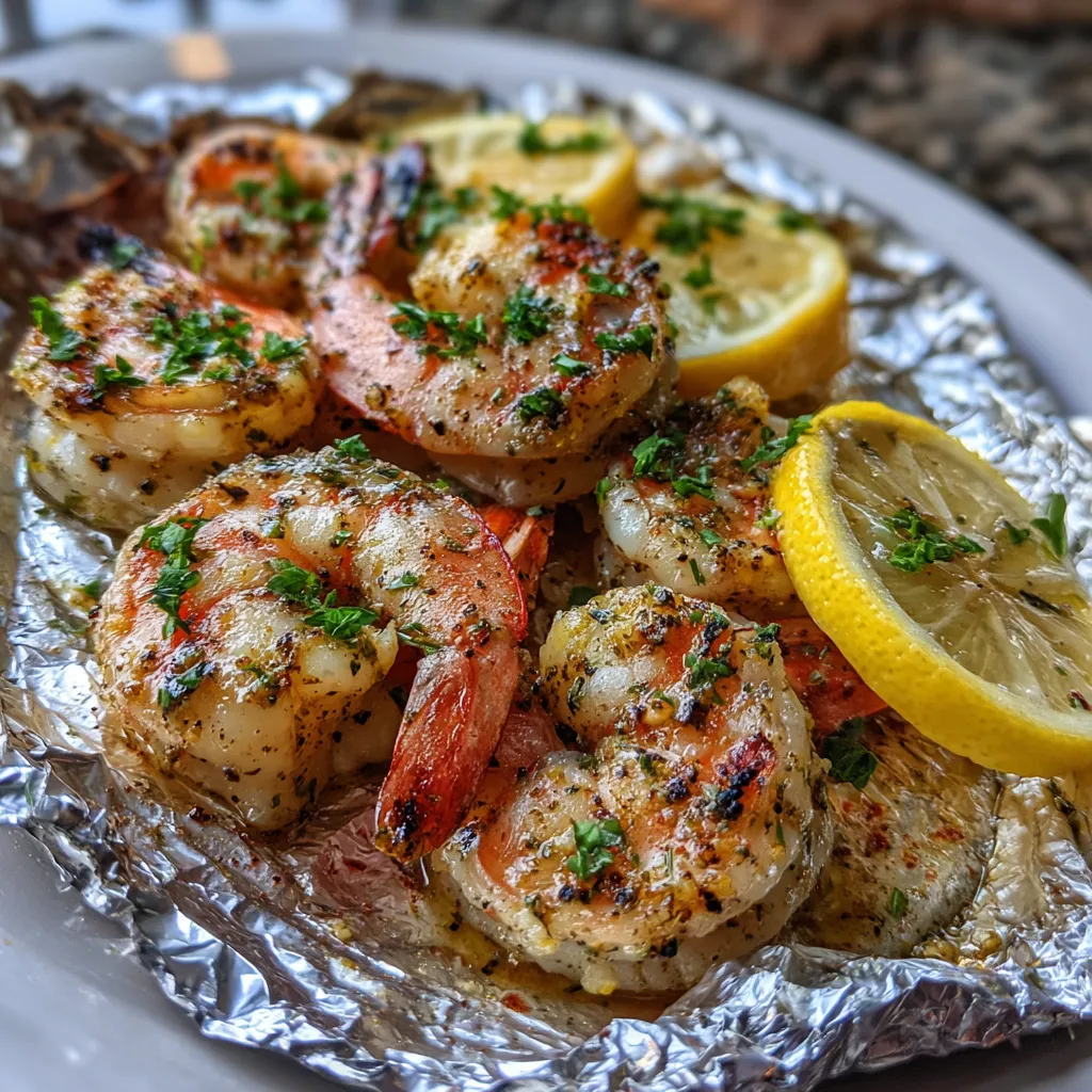 Grilled Shrimp in Foil