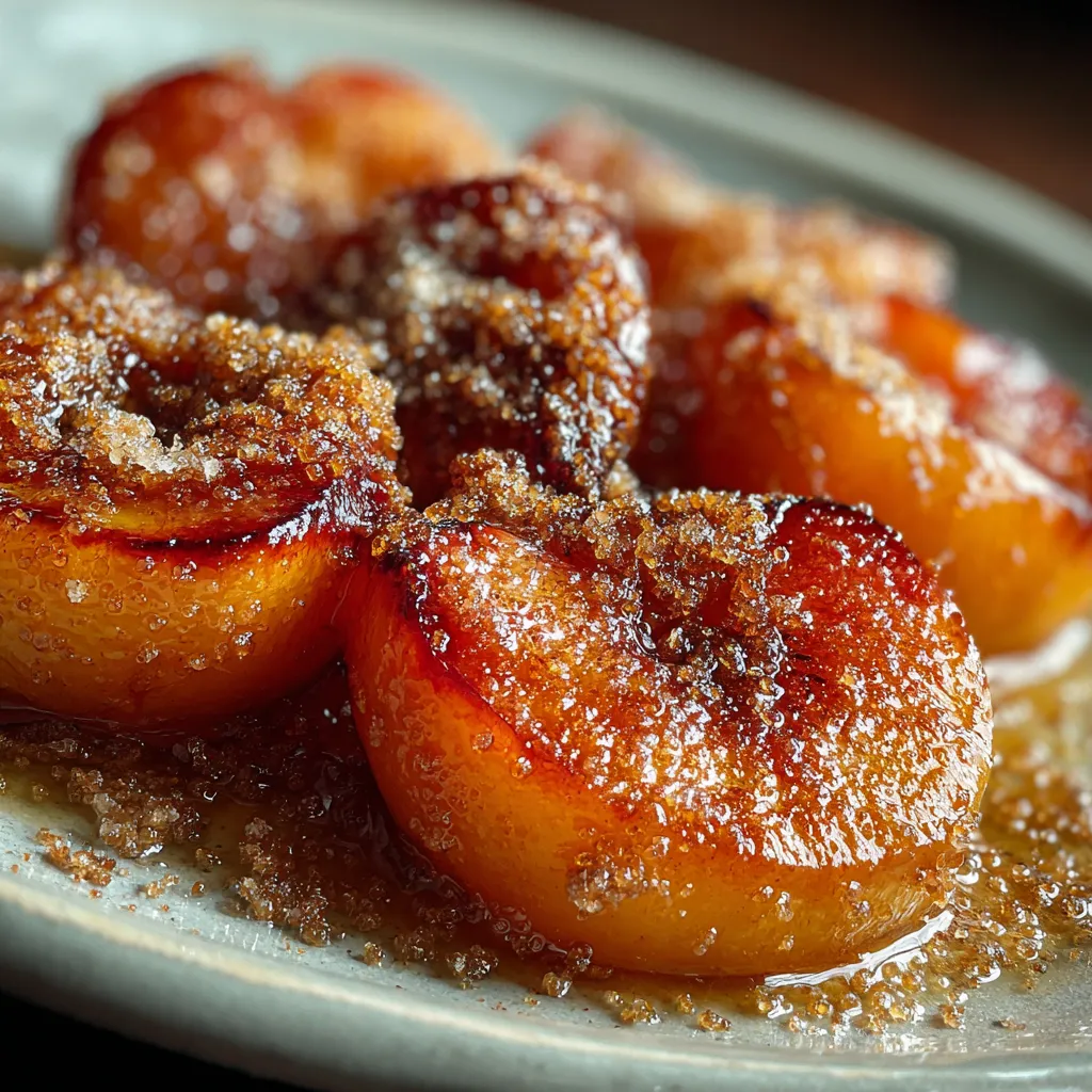 Cinnamon Sugar Baked Peaches