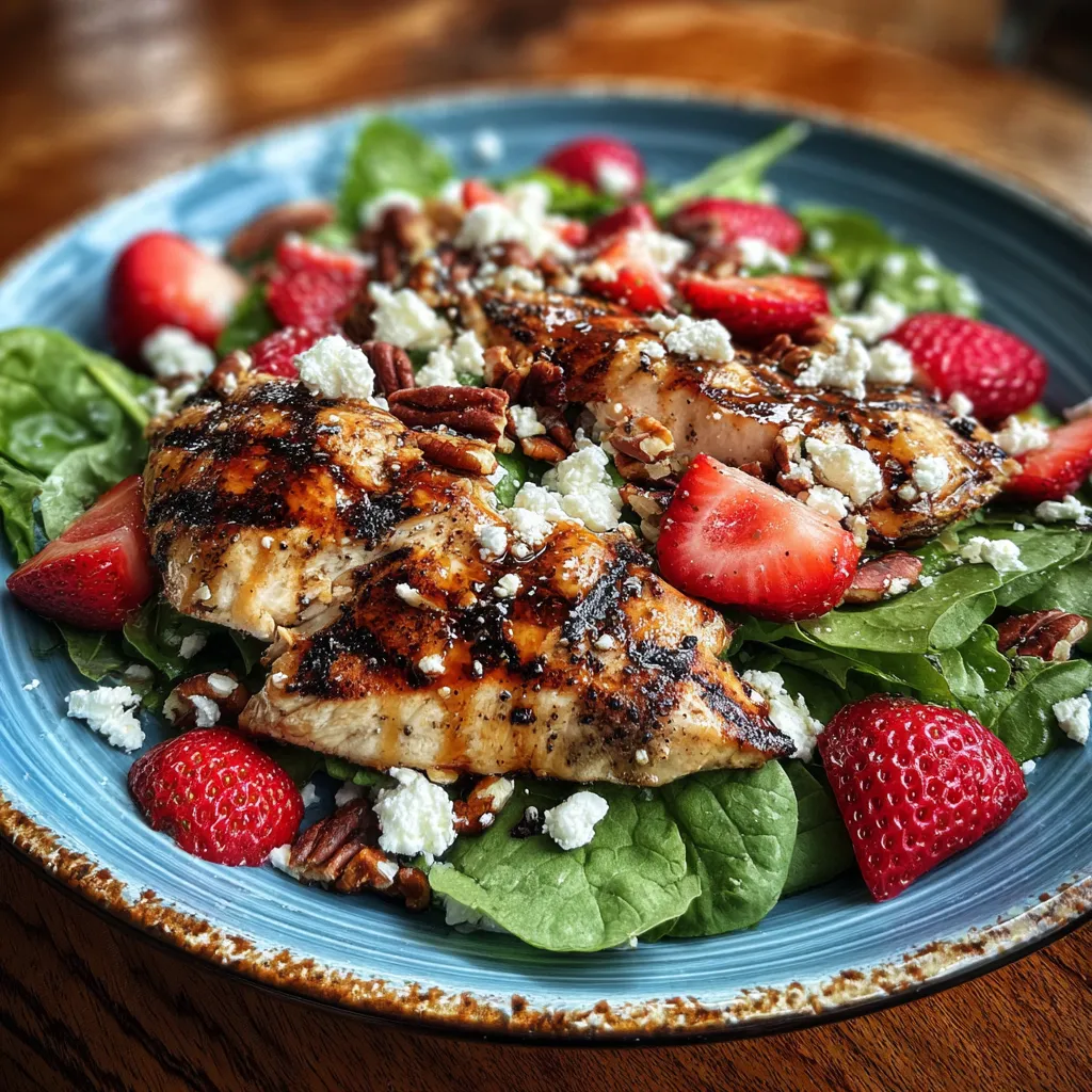 Fresh Grilled Chicken Strawberry Salad