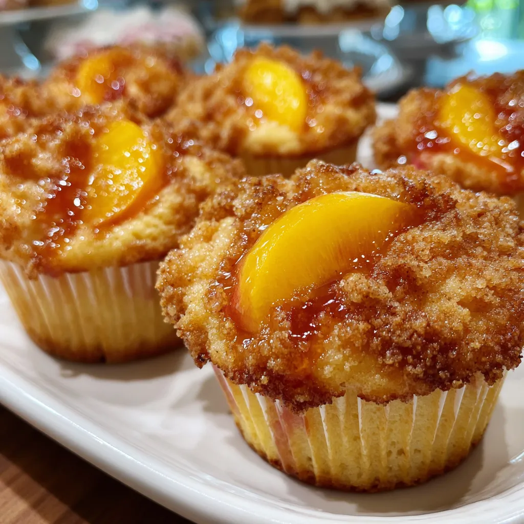 Peach Cobbler Cupcakes