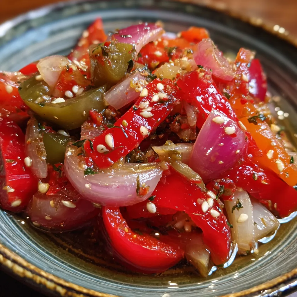 Sweet and Tangy Pickled Pepper and Onion Relish
