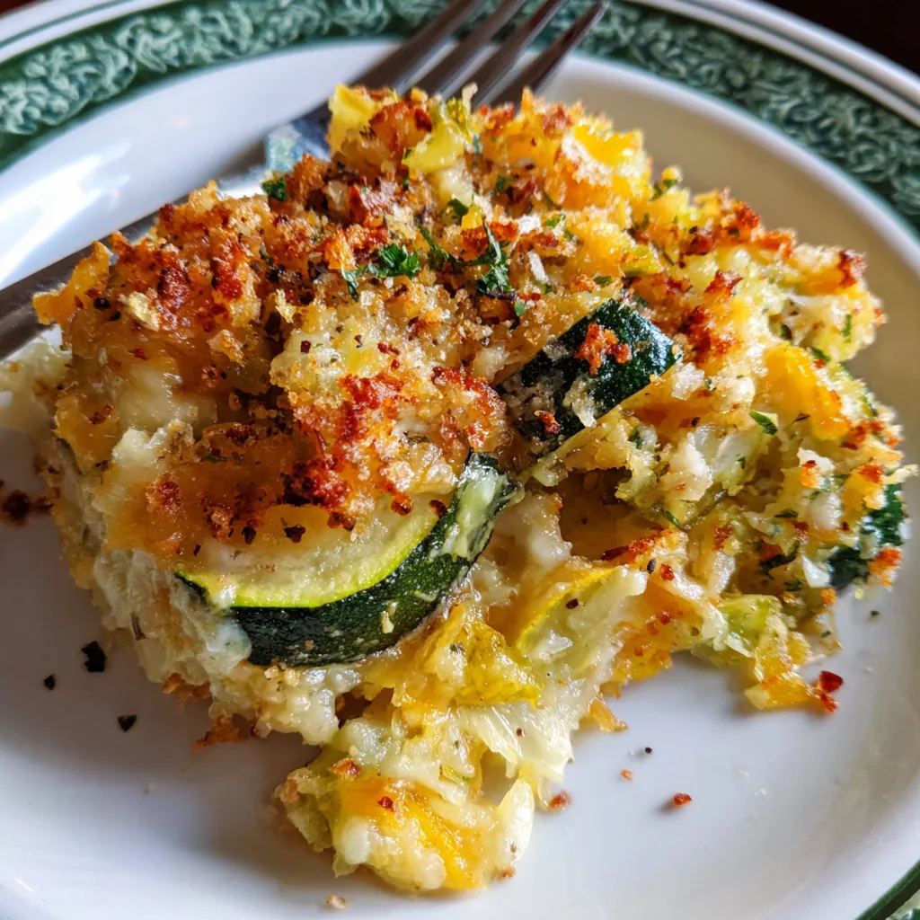 Cheesy Zucchini Squash Casserole