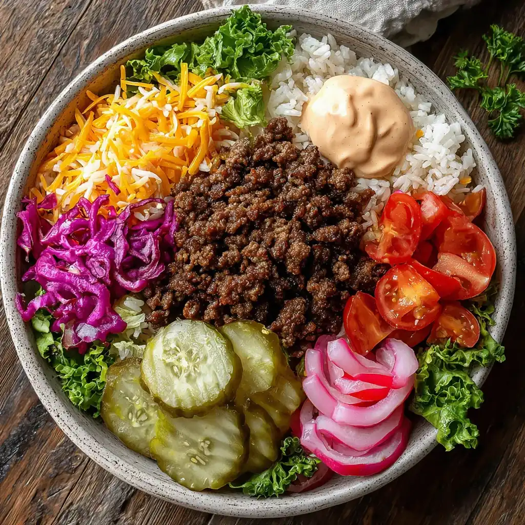 Smash Burger Bowl with Smash Burger Sauce