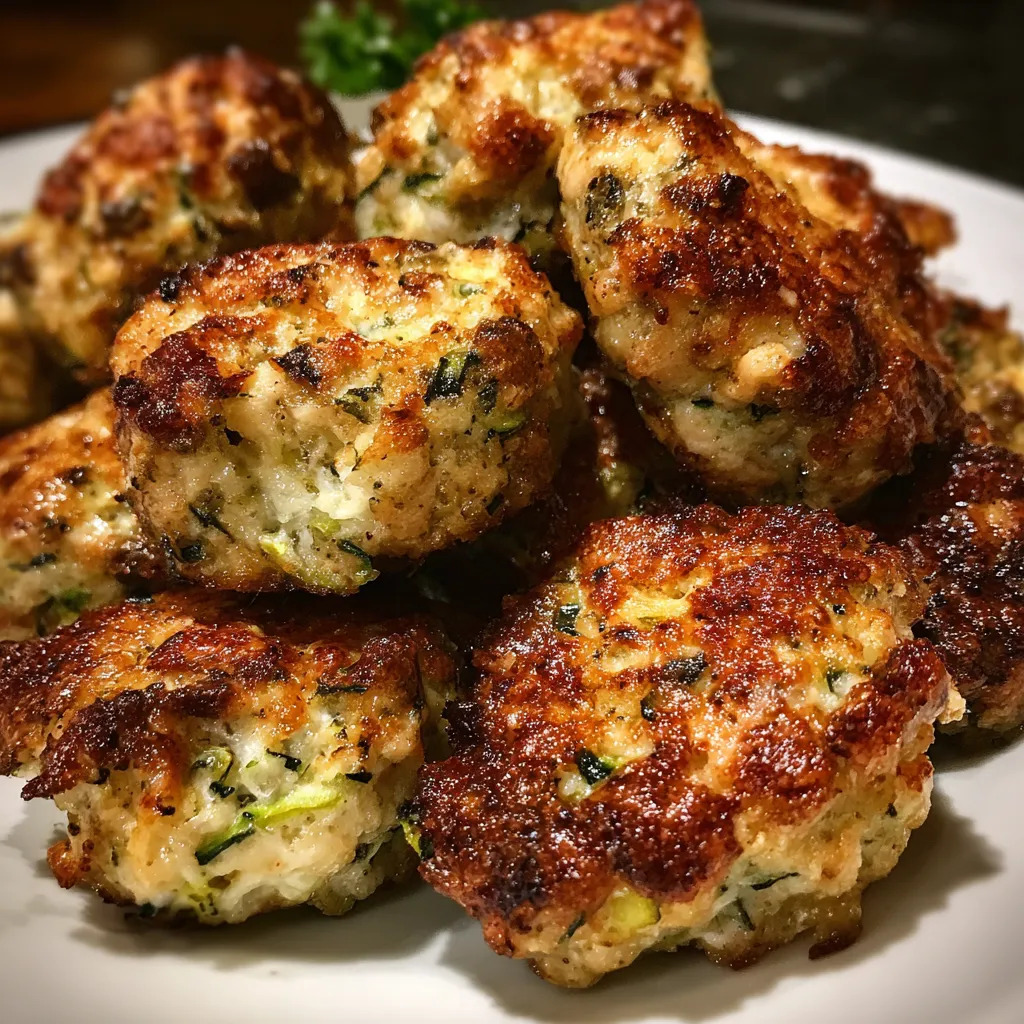 High Protein Chicken Zucchini Poppers