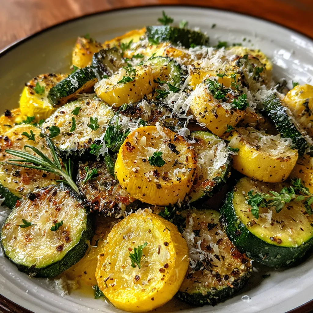 Savory Roasted Zucchini and Squash