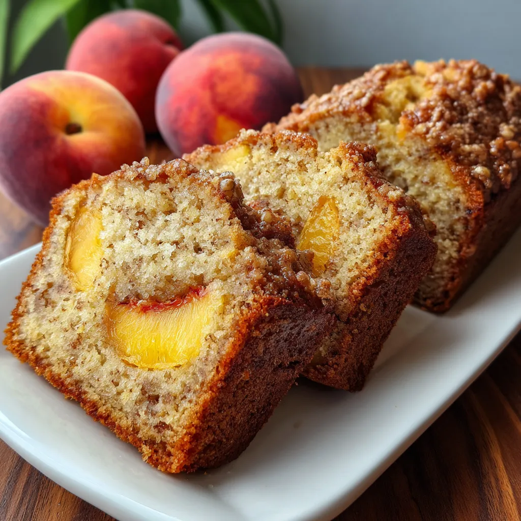 Moist Baked Juicy Peach Bread