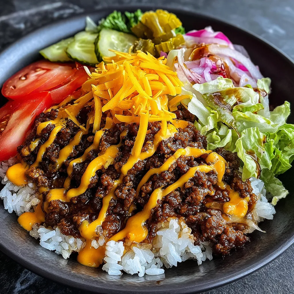 Crispy Smash Beef Special Sauce Burger Bowl
