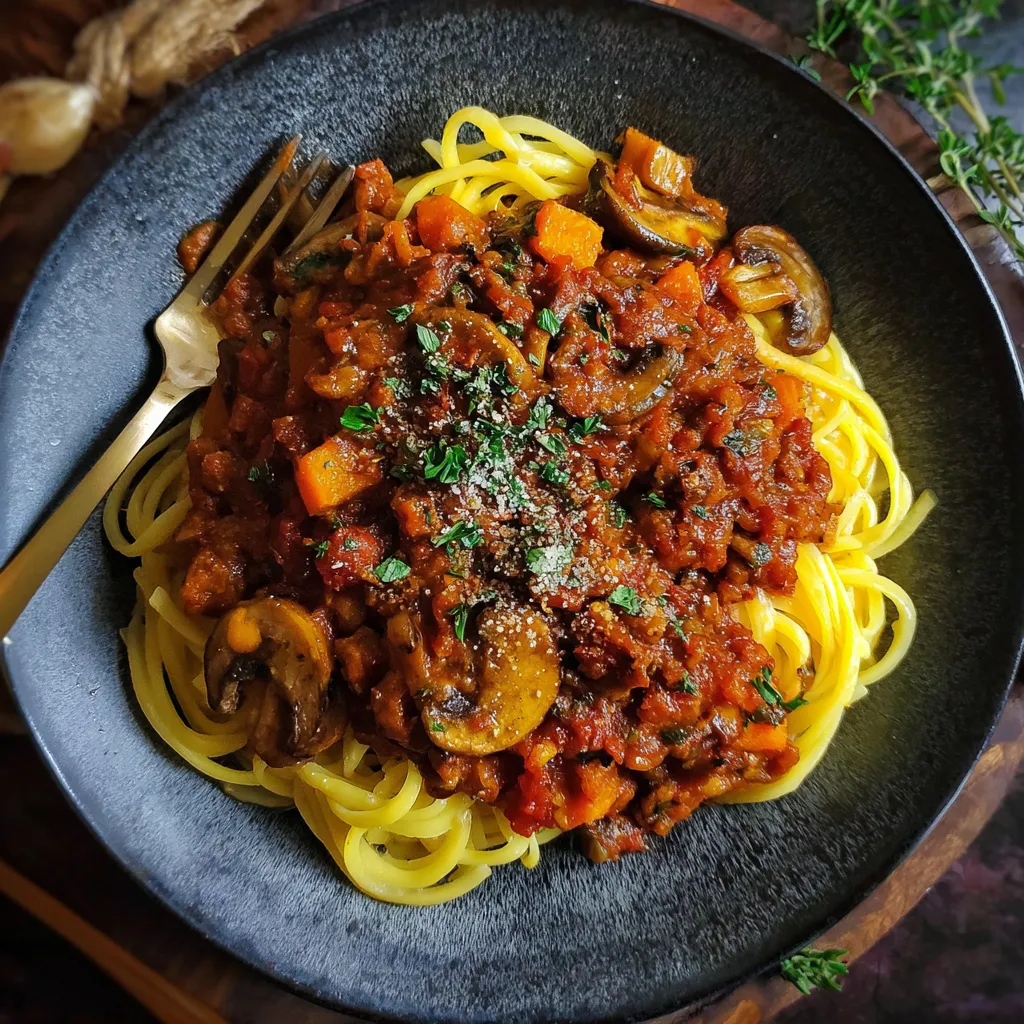 Creamy Slow-Simmered Vegan Pumpkin Bolognese
