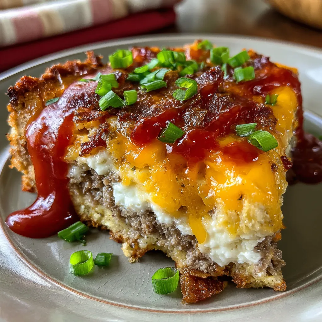 Cheesy Loaded Meatloaf Casserole