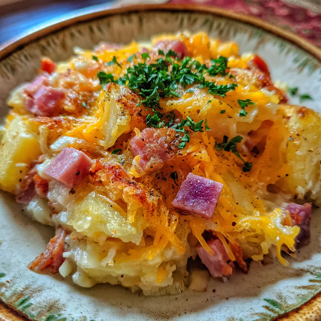 Crockpot Ham and Potato Casserole