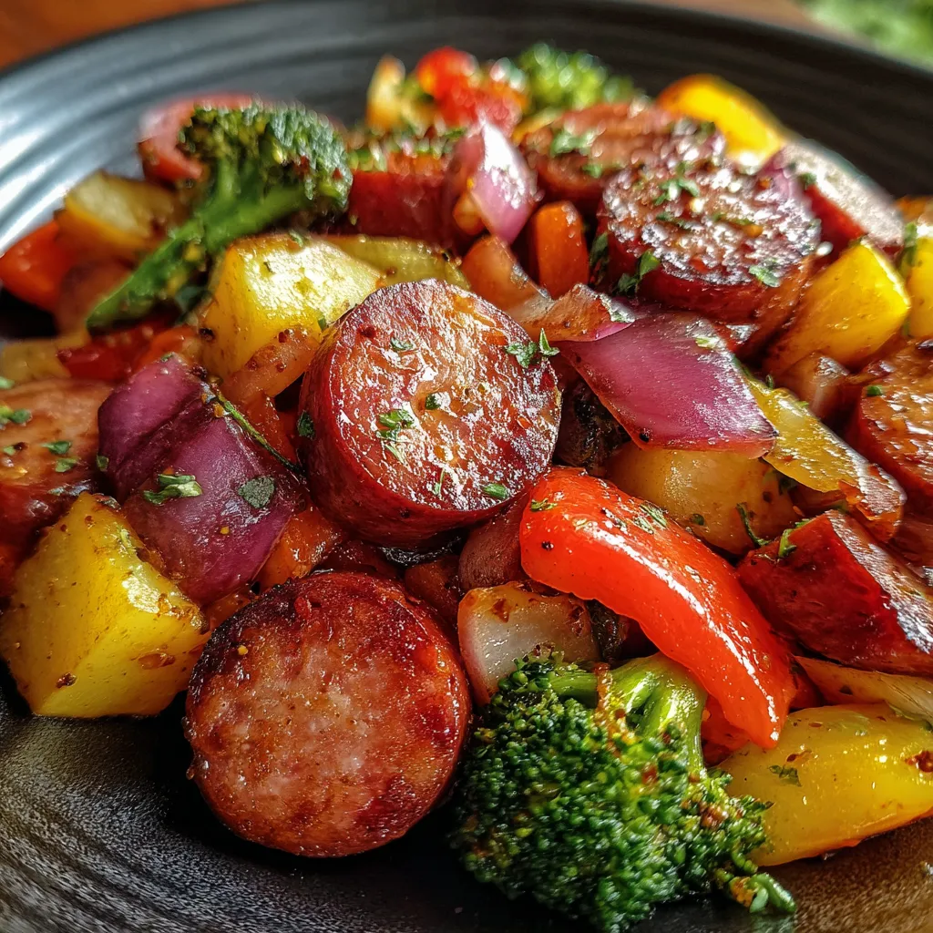 Honey Garlic Kielbasa & Veggies