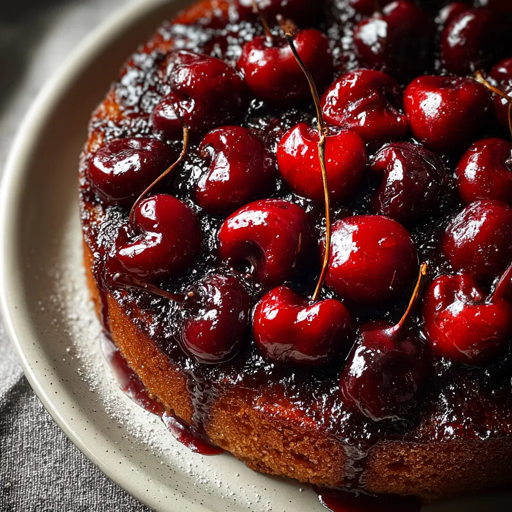 Chocolate Cherry Upside Down Cake