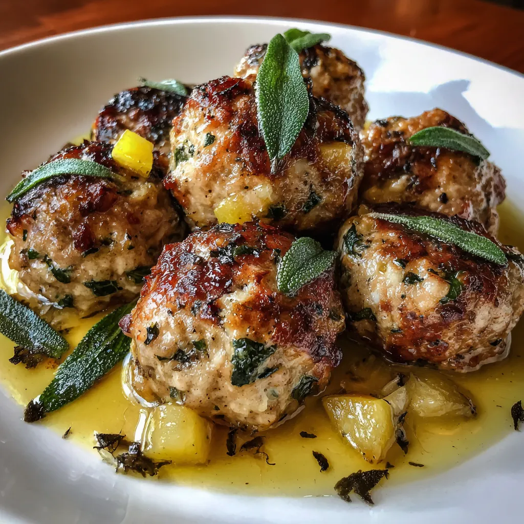 Apple and Sage Turkey Meatballs