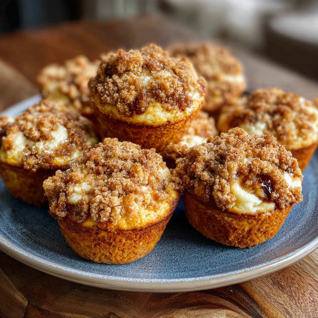 Apple Crisp Muffins with Creamy Cheesecake Filling