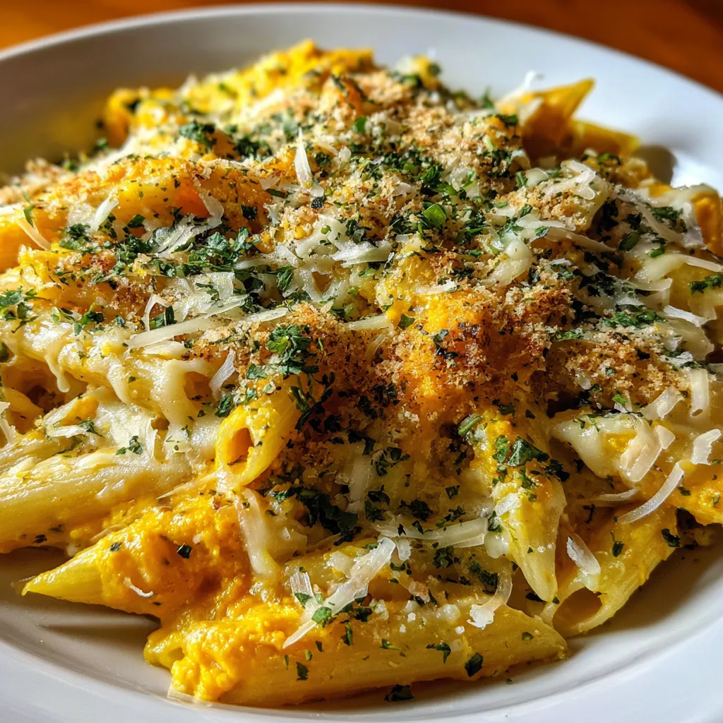 Cheesy Pumpkin Ricotta Pasta Bake