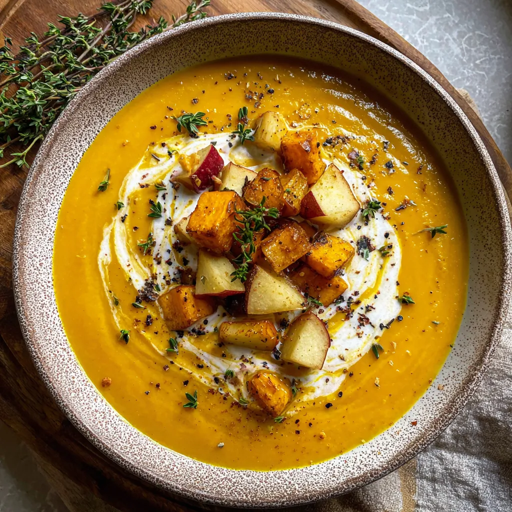 Creamy Roasted Apple Pumpkin Soup