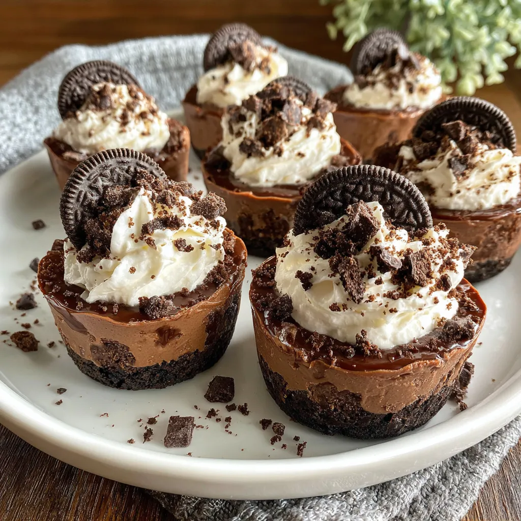 No-Bake Creamy Chocolate Dirt Cups