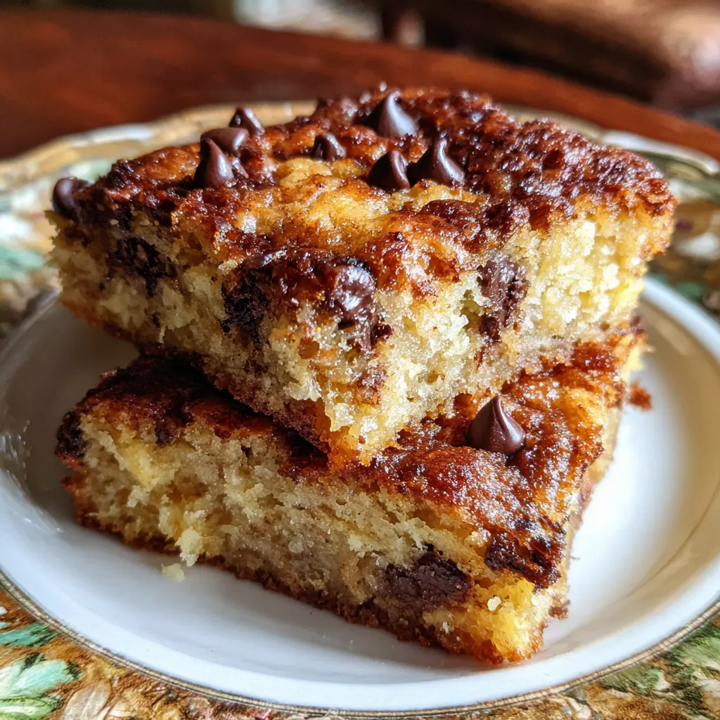 Chocolate Chip Banana Bread Bars