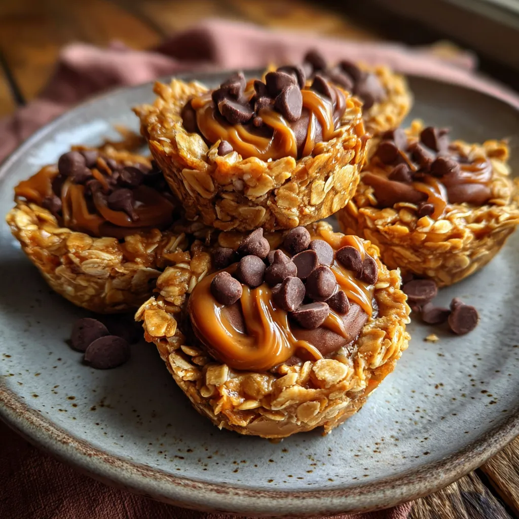 No Bake Healthy Peanut Butter Oat Cups