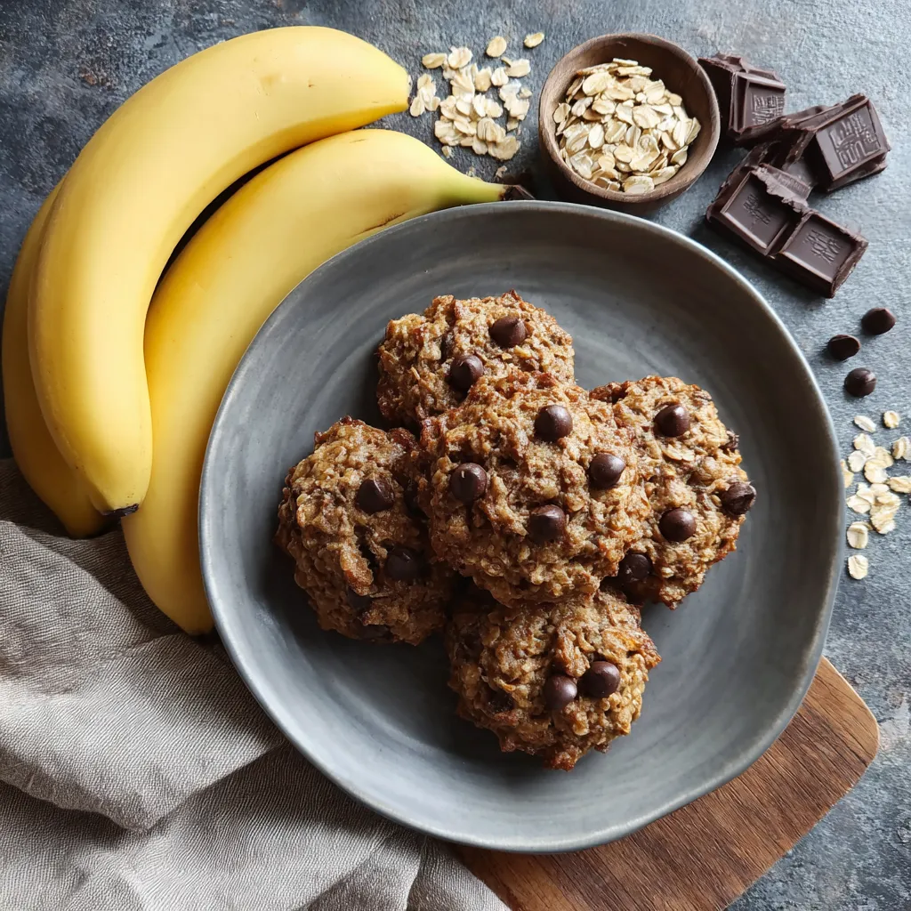 Healthy Banana Oatmeal Cookies