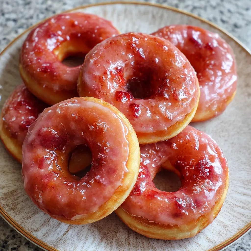 Strawberry Glazed Donuts