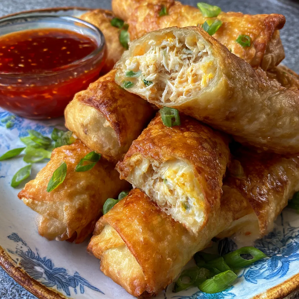 Crab Rangoon Egg Rolls