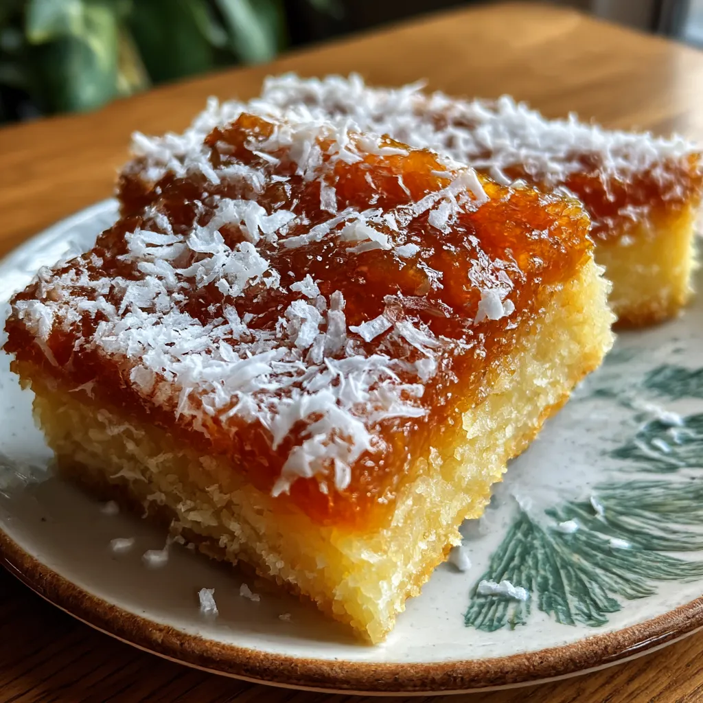 Coconut Jam Slice