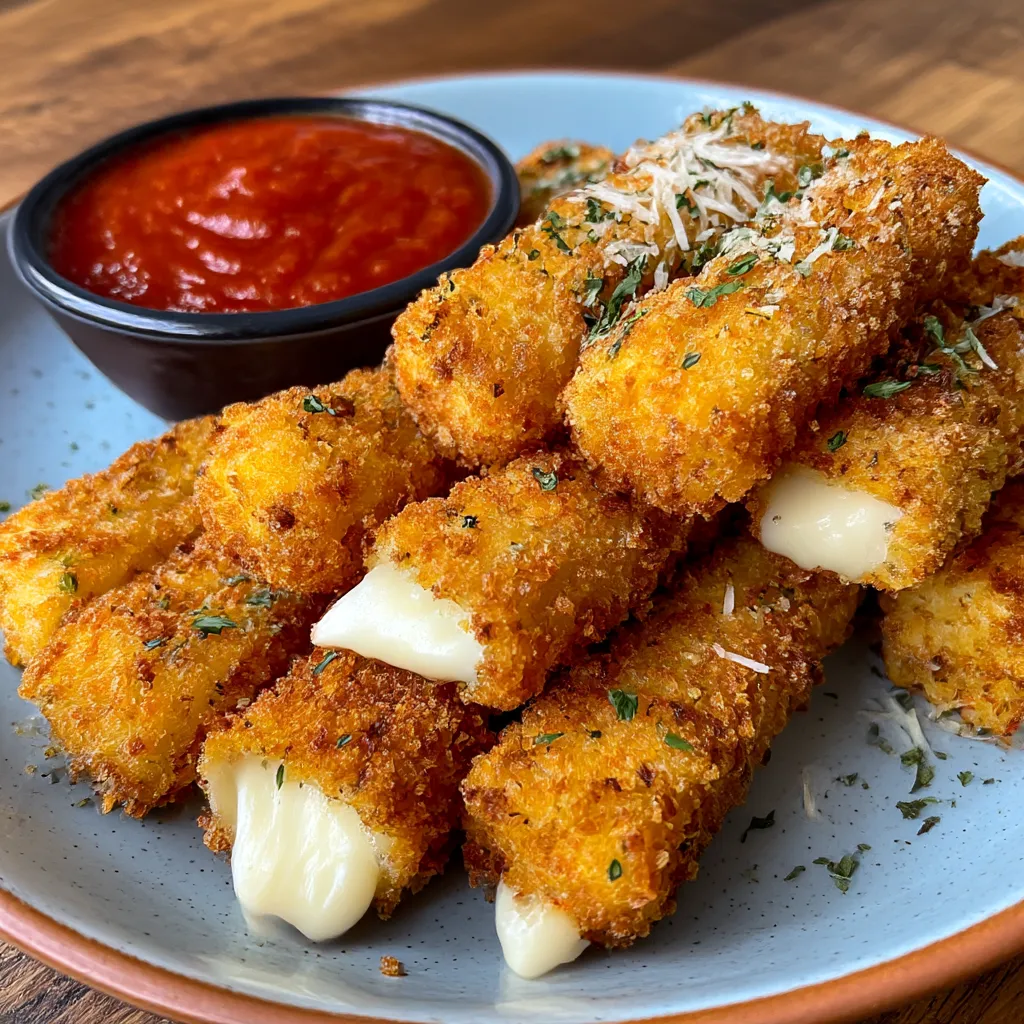 Crispy Baked Mozzarella Cheese Sticks