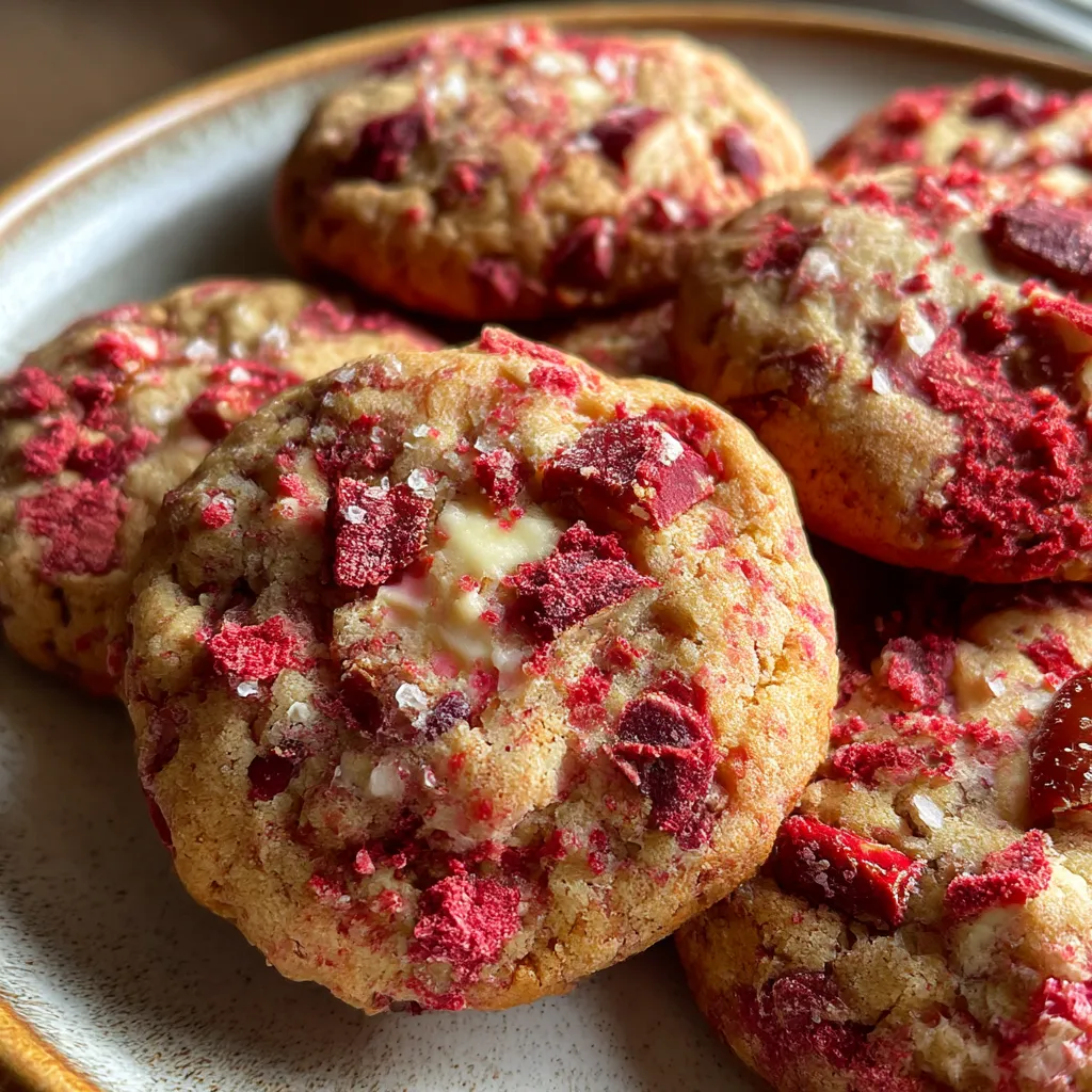 Strawberry Cheesecake Cookies with Brown Butter