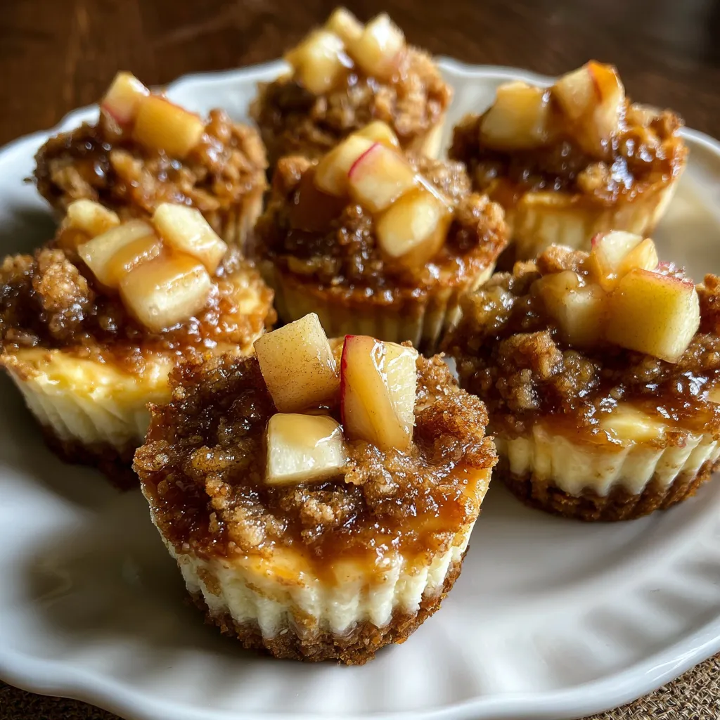 Apple Crisp Mini Cheesecakes