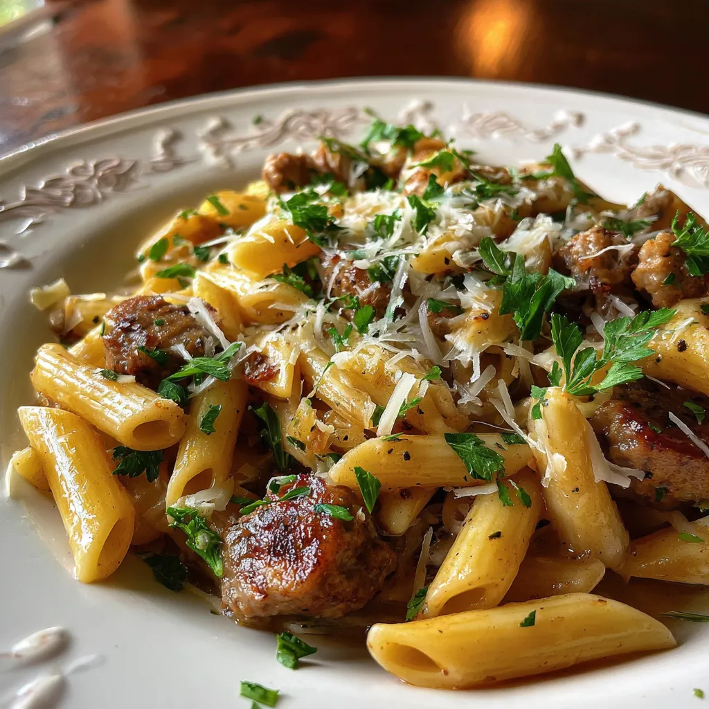 Apple Gouda Sausage Pasta