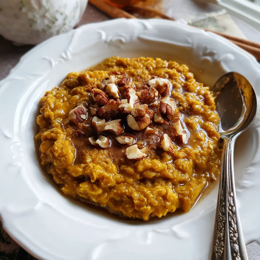 Healthy Vegan Slow Cooker Pumpkin Pie Oatmeal