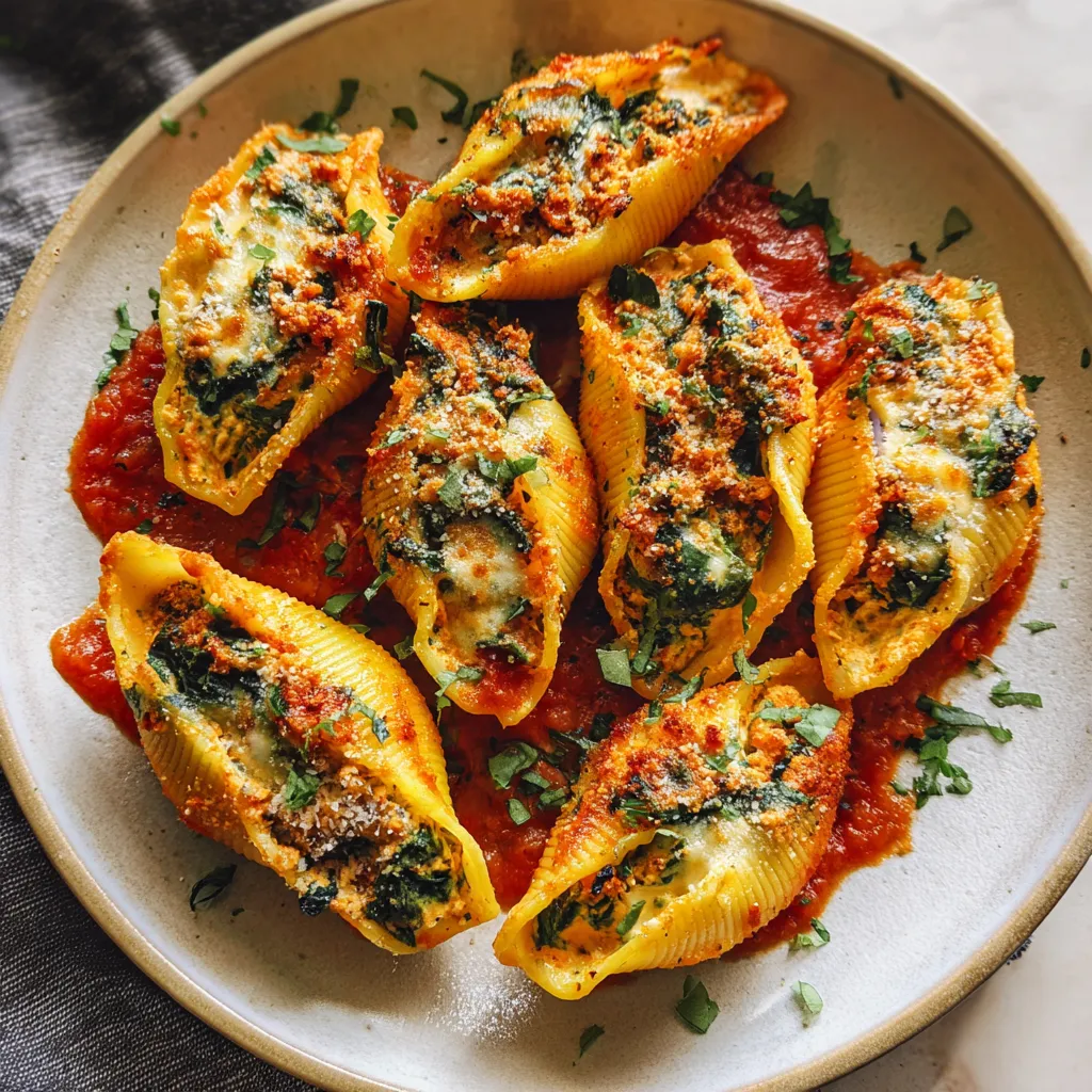 Vegan Pumpkin Ricotta Stuffed Shells