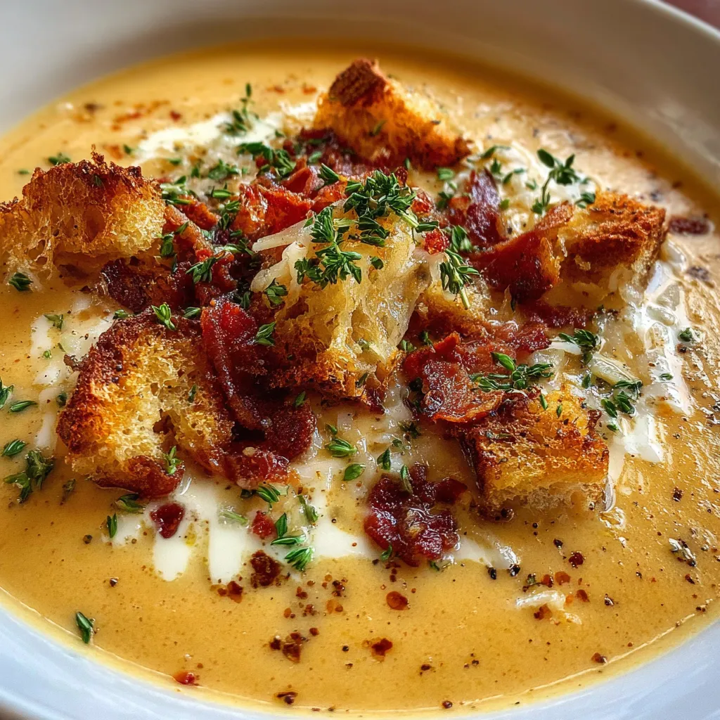 Cheddar & Gouda Apple Soup