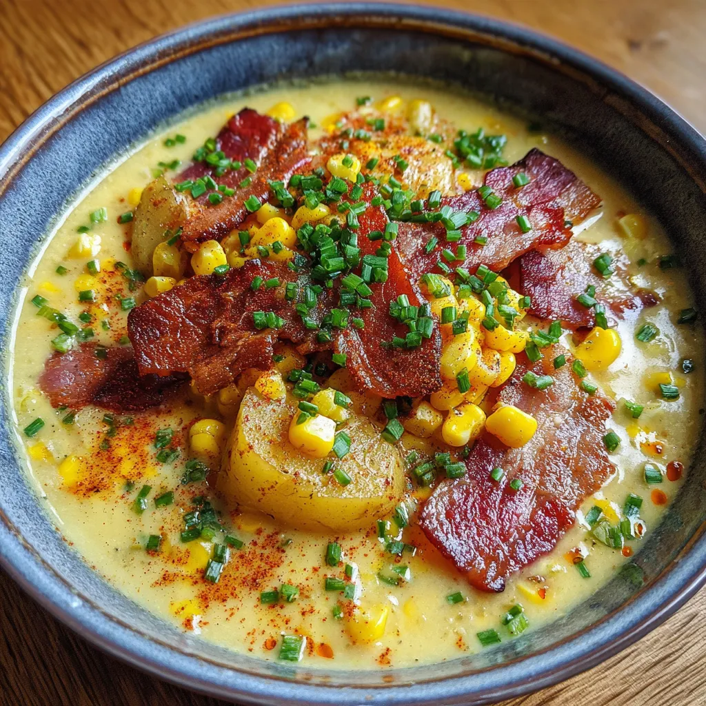Creamy Corn Chowder with Bacon