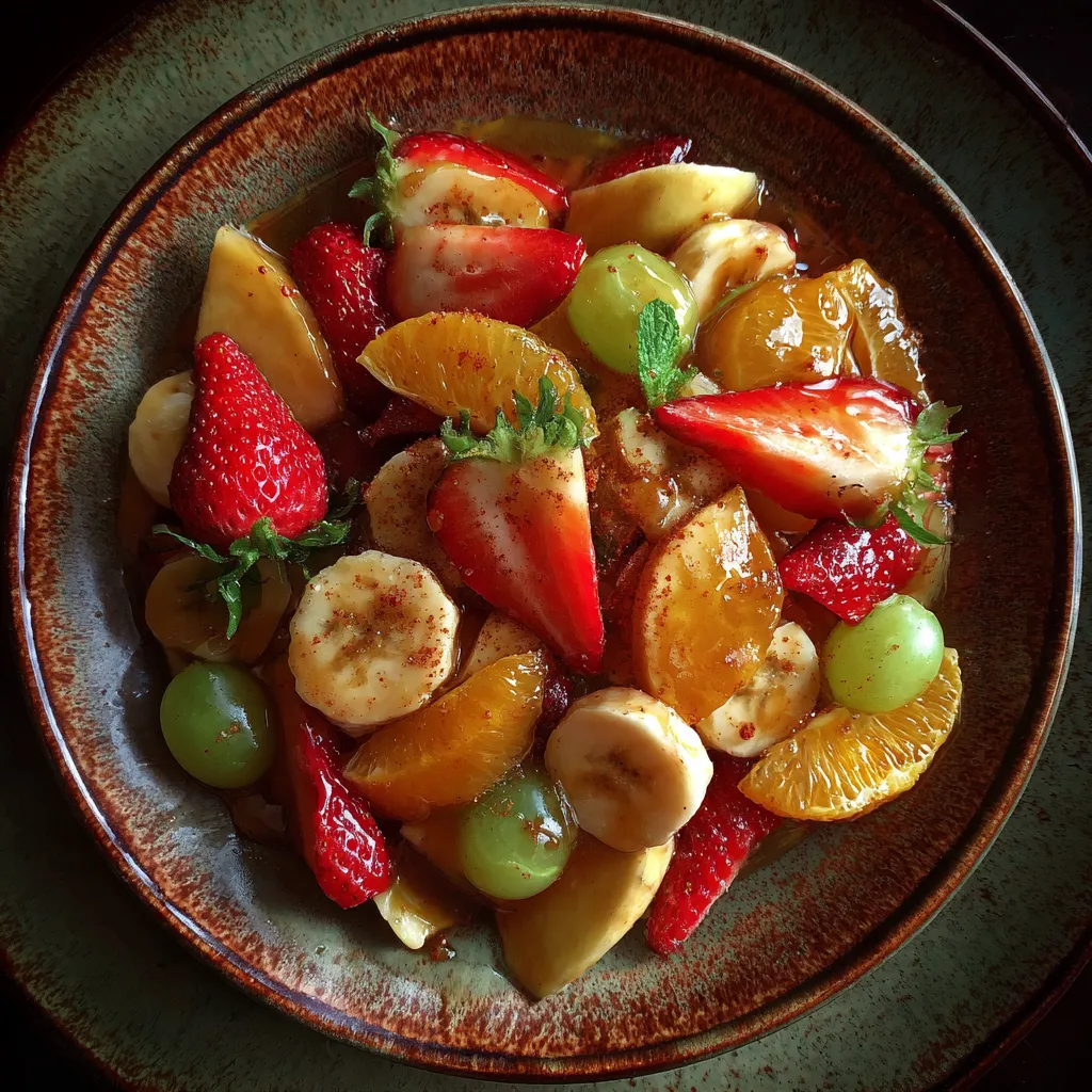 Fruit Salad with Cinnamon Honey Dressing