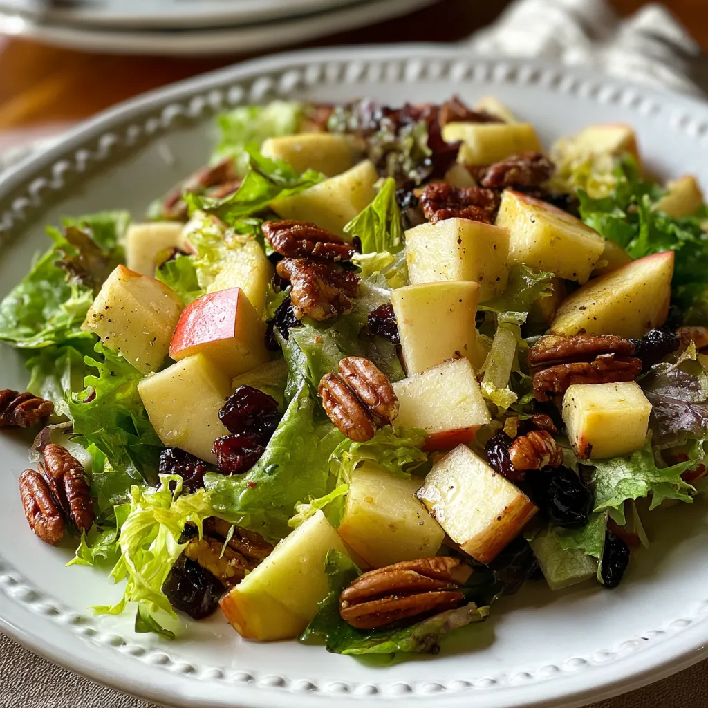 Vegan Apple Pecan Salad with Raisins