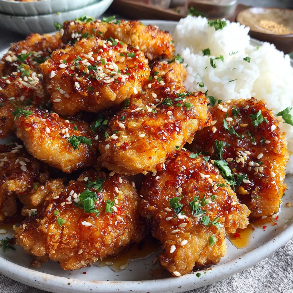 Honey Garlic Crispy Chicken