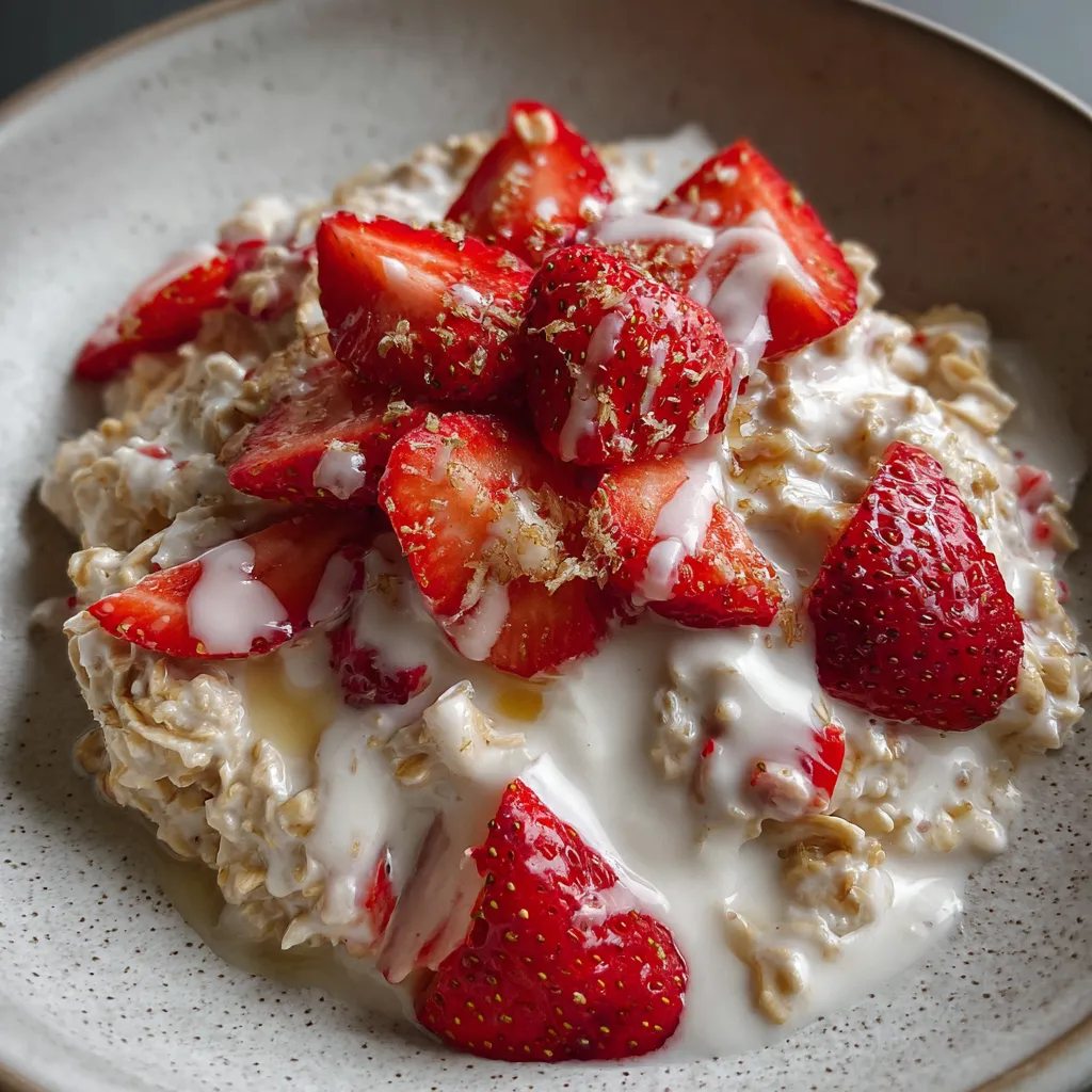 Creamy Blended Strawberry Oats